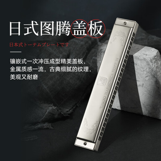 Tombo armónica japonés gong importado los 24 hoyos polifónicos 6624p guitarra de metal de plataforma para adultos rendimiento profesional
