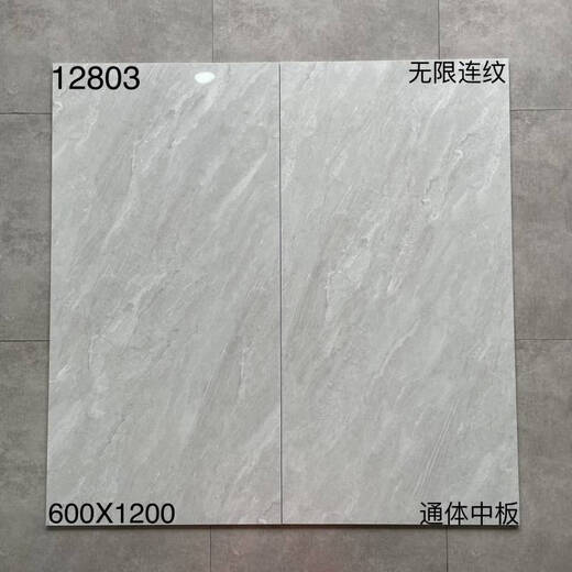 Ni Zhier Custom Wohnzimmerbodenfliesen Foshan 600x1200 Weißer grauer Marmorbodenfliesen Anti-Rutsch-Wege-resistenter großer Teller 12805 600x1200mm