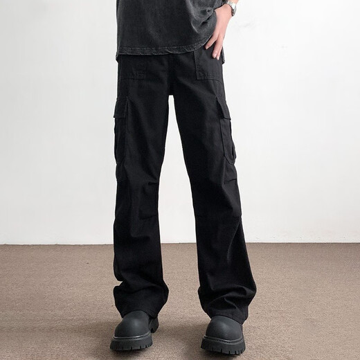 Katuchi japonais rétro paratrooper pantalon de travail masculin en liberté lâche High Street Cleantfit Straight décontracté pantalon long au large de White XL