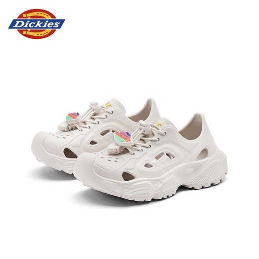 Dickies Girls' Crocs 2025 Summer New Children's Sandals Boys' Anti-Kicking River Sandals Beige 38
