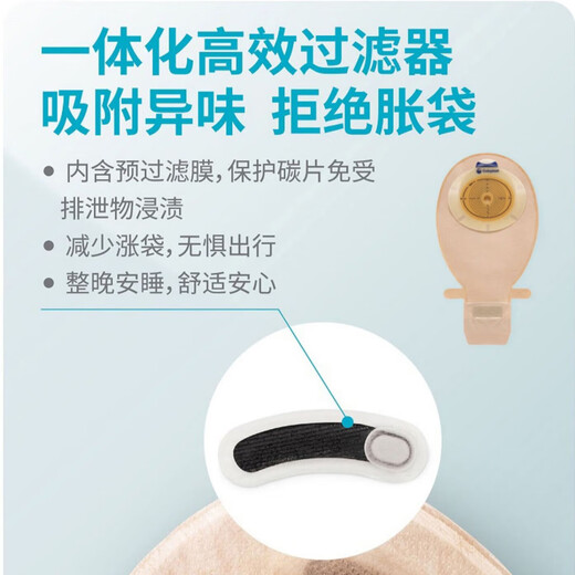 康乐保胜舒15541一件式造口袋医用一次性肠道造瘘袋大便袋15251/15570 【1盒10个】大号剪孔平面透明造口袋15570