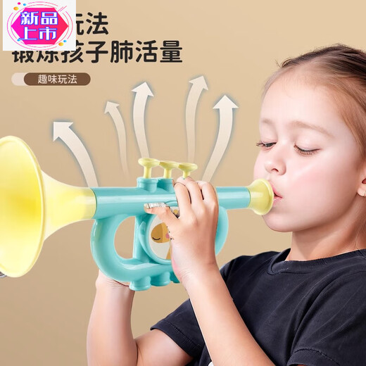 迪士尼（Disney）小喇叭儿童玩具宝宝口哨卡通乐器音乐初学者可吹萨克斯生日小礼物 【蓝色款】大号喇叭