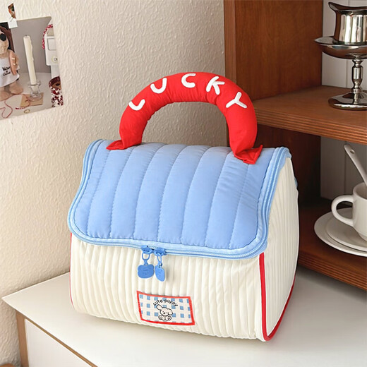 Lu Geli Cosmetic Bag Cute Girl Large Capacity Skin Care Product Storage Bag Portable Handy Travel Toilet Bag Cosmetic Bag Small House