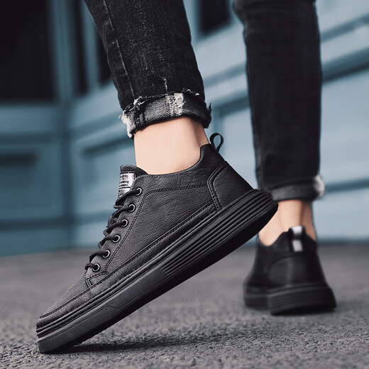 Pull back men's shoes 2025 spring, autumn and winter waterproof and anti-slip chef work shoes plus velvet warm cotton shoes business casual leather shoes for men DC3019 brown single layer 41