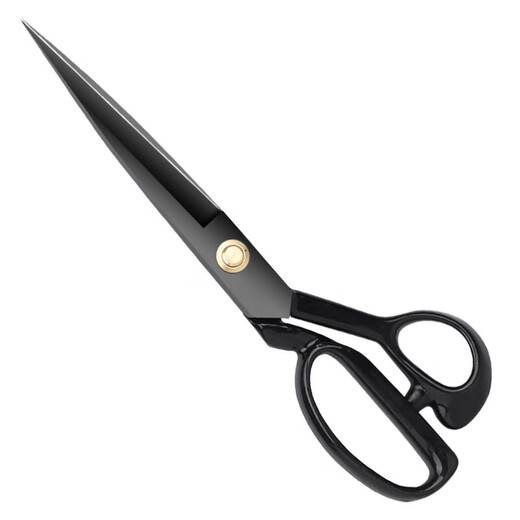 JCZS Tijeras de sastre de calidad alemana, tijeras de coser para el hogar, fábrica de prendas de vestir, corte de tela, corte de ropa, uso industrial especial, potentes tijeras de sastre de hoja negra de 12 pulgadas