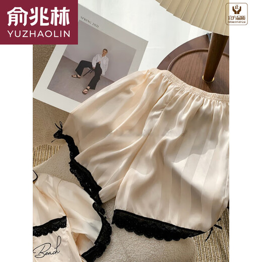 
Yu Zhaolin (YUZHAOLIN) ice silk pajamas for women for summer shorts for women for women for 2024 new summer sexy suit simulated silk home clothing #YX-9214 2XL [131-145]Jin[Jin equals 0.5 kg]
