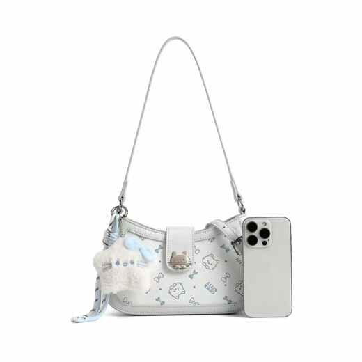 COW&KITTY Genuine KT Cat 2025 New Tote Bag Messenger Bag Girls Shoulder Bag Handbag Birthday Gift Girl Versatile Blue Pendant Gift Box 23-7-15
