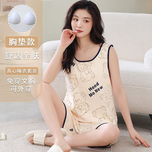 TTPMER PAJAMAS для женщин в летних шортах из рукавов с грудной клеткой 2025 Тонкая цветочная уличная одежда удобная домашняя одежда Fynj-9856 M (80-100JIN [JIN равно 0,5 кг])
