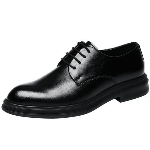 Yierkang Herrenschuhe im Herbst Neugeschäft formelle Lederschuhe für lässige innere, innenhöhe verstärkte Schnüre-LOST-Hochzeitsschuhe braune Single-Schuhe 11303 Standard Größe 38