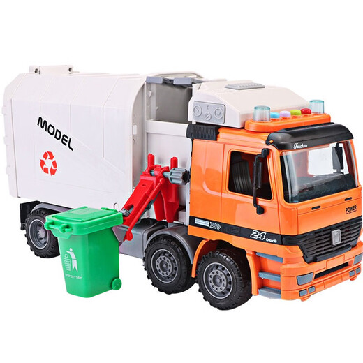 Xinwanan Children's Large Sanitation Hand-Carrying Garbage Truck Boy Alloy Toys Inertial Drop-resistant Classification Bucket Cleaning and Sweeping Car Gift Box Packaging Alloy Sanitation Dump Truck Huilike