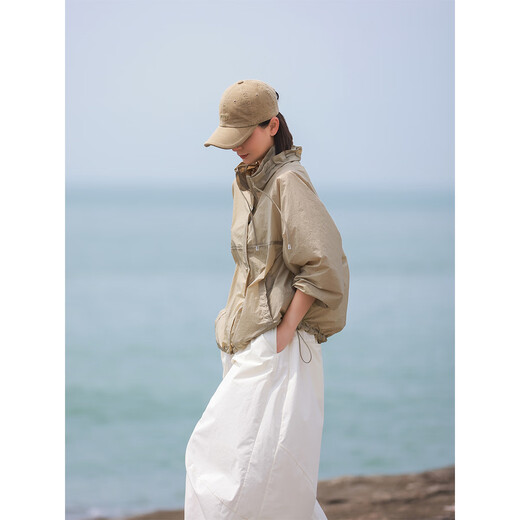 Malin Sommer Outdoor Sonnenschutz und UV -Schutz UPF50+ Literary Casual Slimming Sun Protection Hemd Strickjacke Licht Olive S