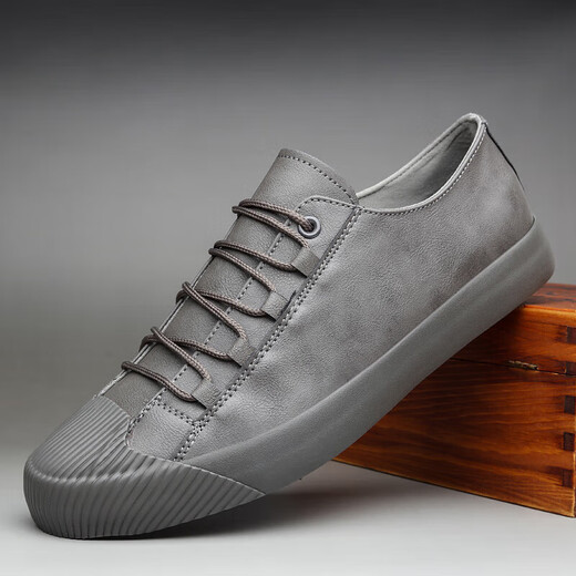 
Red Dragonfly men's shoes spring men's casual leather shoes low top shoes lace-up Korean style versatile British shoes men's trendy shoes shoes SS9851 all black 38