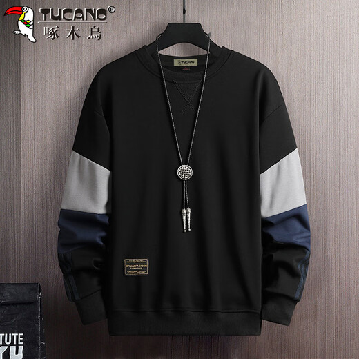 Woodpecker (TUCANO) sweatshirt men's autumn and winter men's loose round neck casual long-sleeved T-shirt men's tops jacket light gray XL