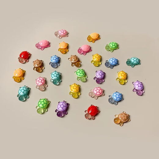 New luminous transparent sequin turtle cute diy cream glue accessories desktop car ornaments children's trendy toys sequin turtle 2 pack