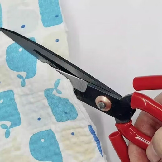 Wang Mazi-Schere, authentische, scharfe Haushaltsschere aus Manganstahl, Express-Schneidetuch, spitze Spitze, handgeschnittene, papiergeschnittene Eisenschere, gute Qualität, altmodische schwarze Schere ohne Gehäuse