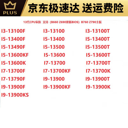 INTELI3-13100 I5-13400/T 13500 13600KF I7-13790/F I9-13900/K CPU I9-13900F loose chips