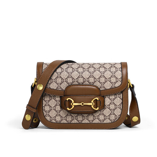 Anysmic Bag Damenbeutel leichte Luxus große Marke High-End-Marke Frauenbeutel 2025 Neue Satteltasche Crossbody-Umhängetasche Frauen Kaffee Farbe