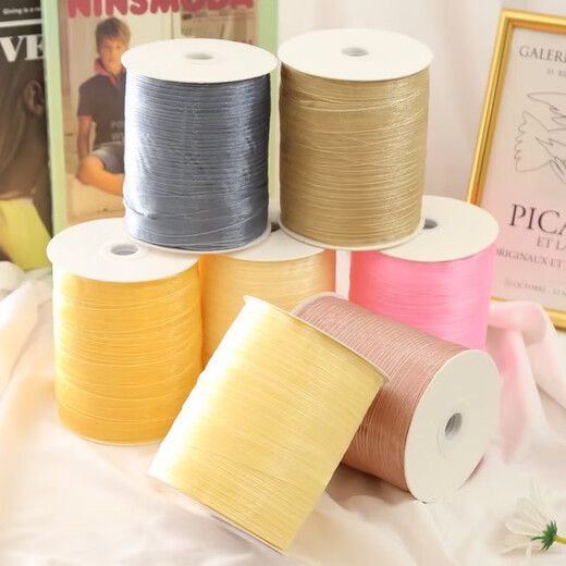 Spezielle Linie für Hakenhut 1,5 cm Speziallinie für Hakenhut -Bandgarn Sommer Cool Hut Chiffon Garn Farbe 1048 Wein rot