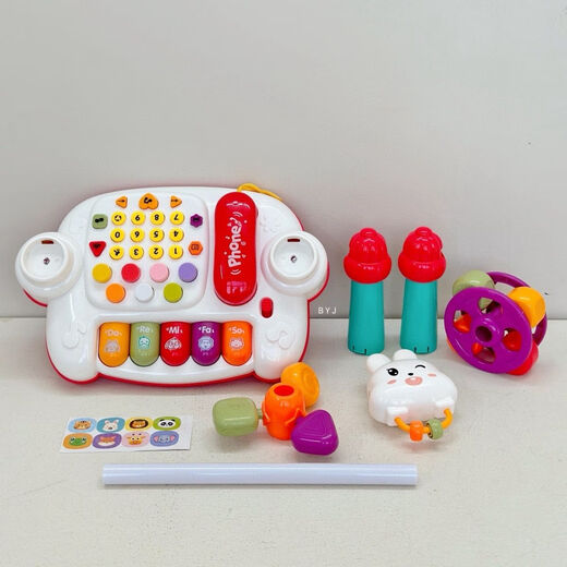 Children's music Chinese and English phone cute rabbit story baby puzzle enlightenment listening to ancient poems and numbers learning to play the piano 78926 rabbit multi-function Zhuanzhuan phone-green battery version