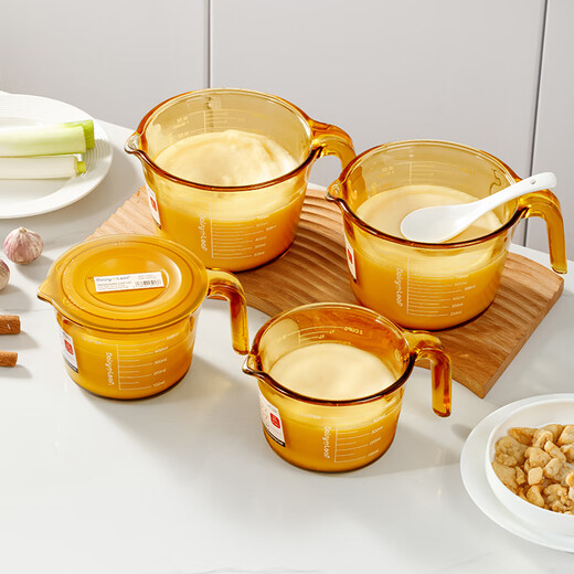 Home KATEI STORY Japanese oil pot lard tank household high temperature resistant high borosilicate glass chili meat oil pot with lid seasoning storage tank high borosilicate heat resistant lard tank 500ml