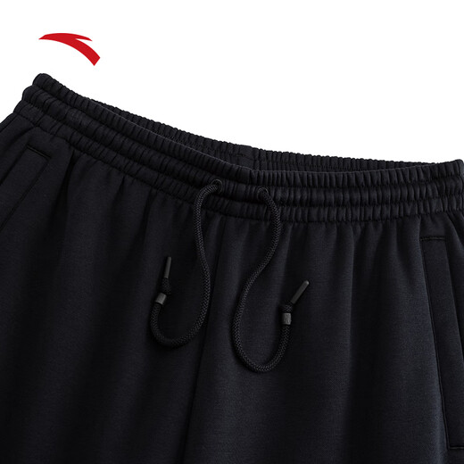 ANTA (ANTA) Kyrie Irving Series丨American loose drape sports trousers for men and women plus velvet wide-leg casual pants basic black-2M (girls are recommended to choose one size smaller)