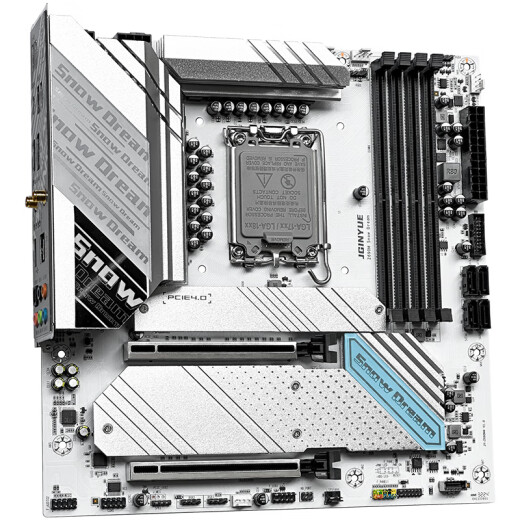 精粤H610/B760/Z690 Z790雪梦主板INTEL游戏主板/ITX主板 适配12100F/12400F/12600KF/14600KF单主板 精粤Z690M Snow Dream D4主板