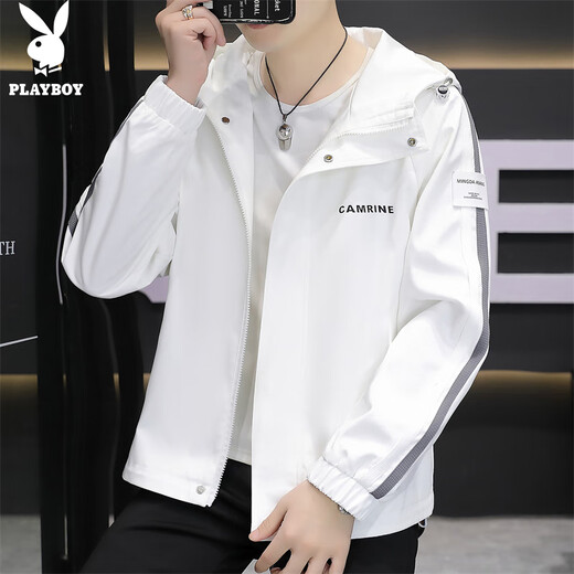 Playboy (PLAYBOY) jacket men's coat men's autumn and winter assault sports high-end casual hooded clothes