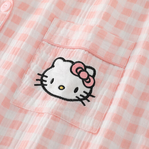 MIAO DAI PAJAMAS DE CAT KITTY mignon pour les femmes en été en coton pur à manches courtes, le fil de coton peut être porté à l'extérieur de 2025 NOUVEAUX Vêtements à domicile