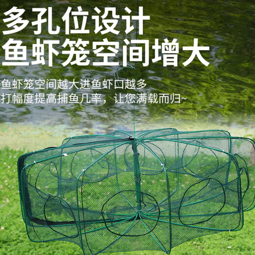 
The shark 12 holes in diameter 60 fish nets shrimp cage fishing cage can not be folded out only into the fishing nets, the dragon nets, eel cage fishing gear
