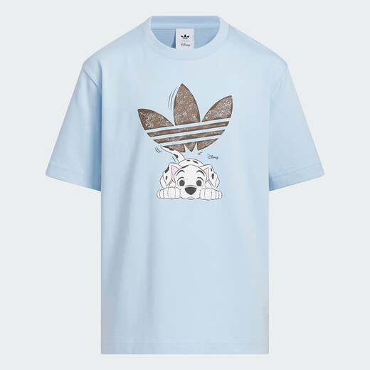 Adidas Kinderkleidung 25 Sommer- und Herbst-Kinder-T-Shirts 3. Blattklee Gelenkmuster für Männer und Frauen mittel- und großer Kinder loser Baumwoll-T-Shirt KG6628