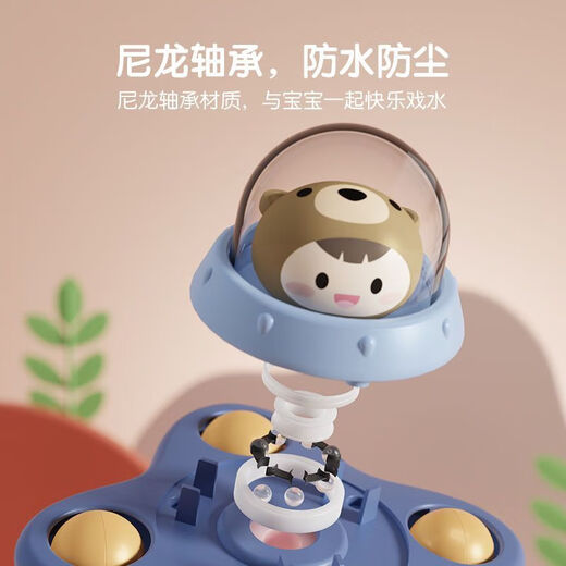 Zhen Meng Infant Cartoon Saugnapfbecher Essspielzeug Kinder frühes Bildung Spielzeug Baby überreden Artefakt 01 Jahre altes Puzzle-Cartoon dreidimensionales Spinnen (Bär + Frosch + Kätzchen)