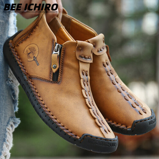 Bee ichiro zapatos de cuero casual para hombres de otoño de cuero otoño