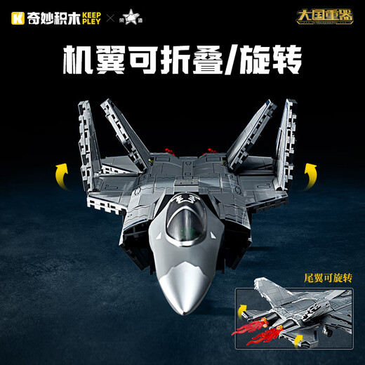 Wonderful (keeppley) building block assembly toy military fighter model ornament boy holiday gift J-35 carrier version fighter