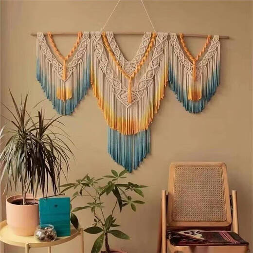 Yonghuan Schlafzimmer Bettteklee Handgewebesofa Hintergrund Große Wand Hanging Dekoration Hochzeitsanordnung 1098% Standard