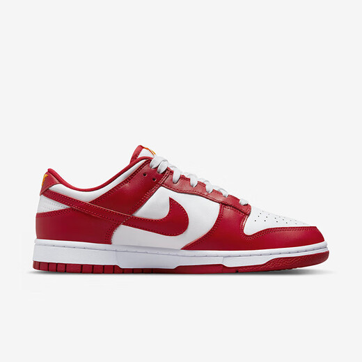 Nike (Nike) Chaussures masculines Dunk Low Retro Sports Chaussures Blancs et Red Trendy Top Lightweight Casual Shoes DD1391-602 44.5
