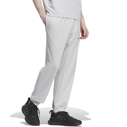 阿迪达斯 （adidas）运动裤男裤2025春秋休闲裤针织裤宽松舒适透气长裤卫裤 IP3927/浅灰 L