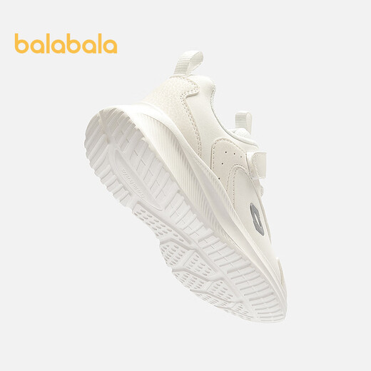 Balabala children's shoes children's sports shoes boys and girls running shoes light and breathable 2025 new autumn and winter shoes campus white shoes