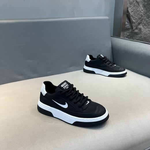 Hong Kong Counter Compras de compra Fashion Versátiles de moda Sports zapatos deportivos gruesos zapatos casuales de hombres cómodos y transpirables zapatos para hombres blancos y negros 88-759 Seleccione el tamaño de los zapatos deportivos para tomar una capa de una sola capa 38 de tamaño pequeño 38