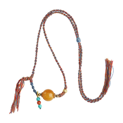 Potala Palace 925 silver beeswax turquoise pendant six-character mantra transfer beads birth year necklace for men and women birthday gifts