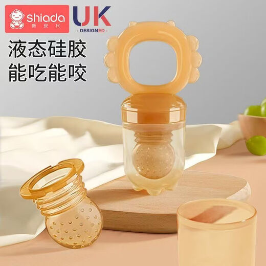 Xin'andai Fruit and Vegetable Bites Baby Fruit Fruit Soothing Teether for babies over 6 months old, fruit-eating artifact L size Fruit and Vegetable Bites 1 pack