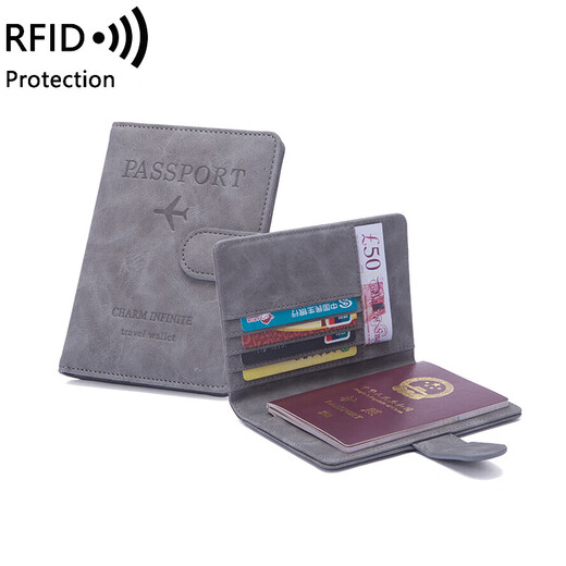 Neue beliebte 2025 Neue Passbag Anti-Diebstahl-Pinsel Ultra-dünner multifunktionaler ID-Ordner RFID Reisepassbeutel rot