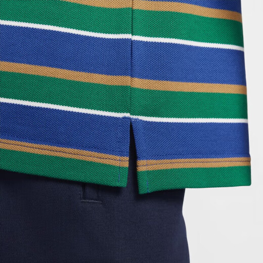 耐克（NIKE）短袖男装季新款户外健身运动服POLO衫条纹百搭翻领休闲T恤 FN3897-480 M