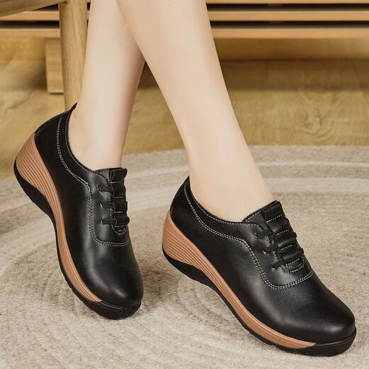 Belle Treppe Damenschuhe im Herbst Neue, vielseitige, dick gelöste Gelegenheitssportschuhe für atmungsaktive und komfortable, weiche Sohle, nicht gleitsame kleine weiße Schuhe RF-6221 Beige 37