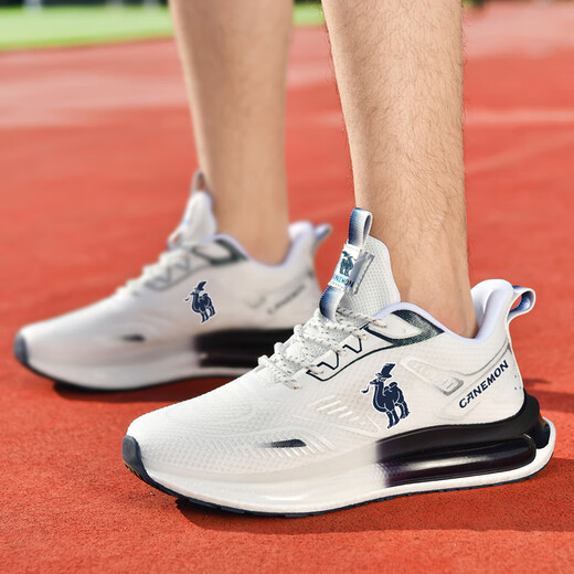 Paul camel men's shoes for summer breathable new sports shoes shock absorption light rebound running shoes fashion exercise jogging shoes blue-QZ6227 39