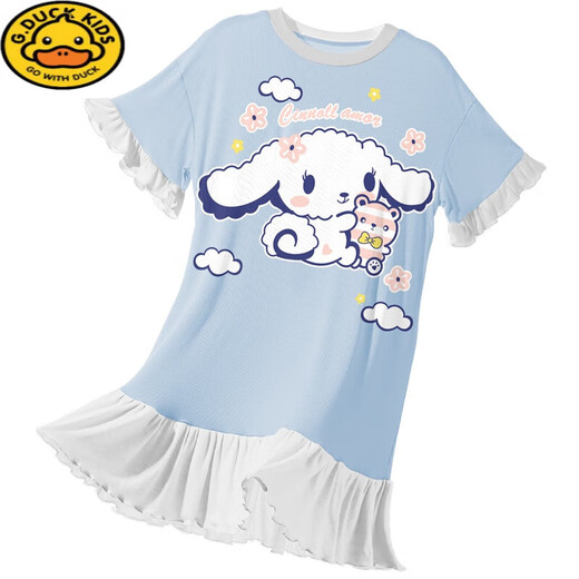 G.DUCKKIDS儿童睡衣大童女童睡裙薄款夏季莫代尔小女孩亲子母女2025新款夏天 1MST10512 均码 12码(120130)cm(12013