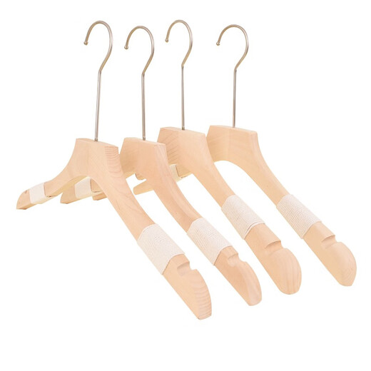 Corche de cintre à vêtements en bois attaché sans peinture en bois massif vêtements de vêtements de vêtements pour hommes et femmes affluer un pantalon en bois sans glissement.