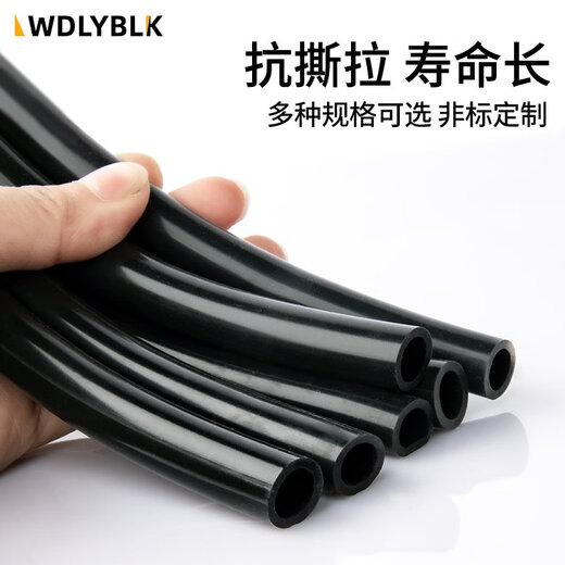 BEYZK整卷黑色硅胶管耐高温水管有弹性抗老化工业级硅橡胶软管定制 2*4840米