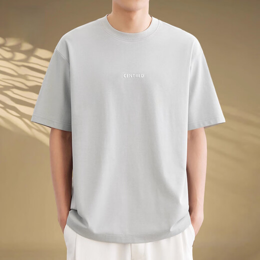 
KOOSHI luxury white short-sleeved T-shirt for men in summer thin cool loose top casual round neck half-sleeved T-shirt for men WT52C1047 white M