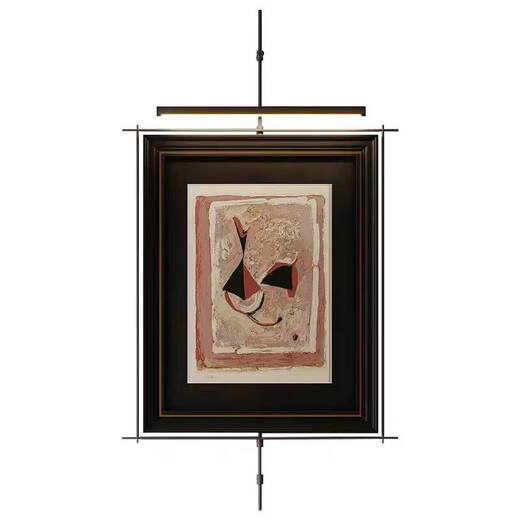 Yonghuan mur métal suspendu boom peinture suspendue avec un style de luxe léger hôtel modèle chambre entrée de thé décoration décoration de style un style global 13575 cadre photo 6380 câblage léger