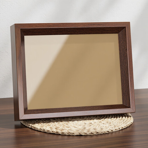 Photo frame empty frame table picture frame mounting 5 inches 6 inches 7 inches 8 inches simple hanging wall decoration wooden frame license frame coffee color 8 inches 15*20cm